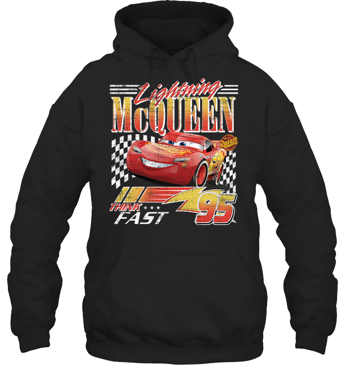 Vintage Lightning Mcqueen Shirt - EVYTT276 (Black Shirt)