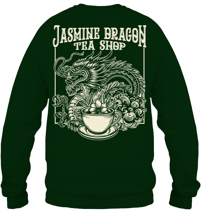 Jasmine Dragon Tea House Sweatshirt - ECOTR3933 (Black Shirt)