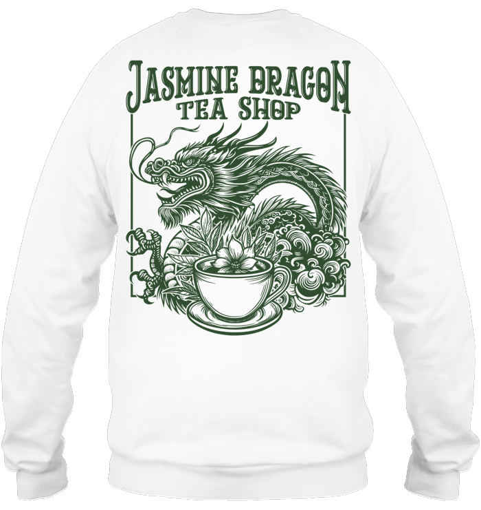 Jasmine Dragon Tea House Sweatshirt - ECOTR3933 (White Shirt)