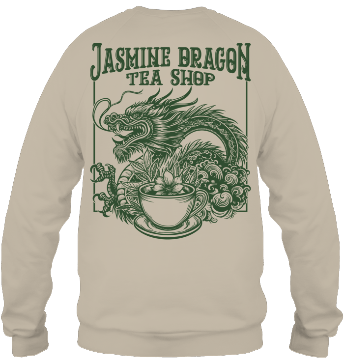 Jasmine Dragon Tea House Sweatshirt - ECOTR3933 (White Shirt)