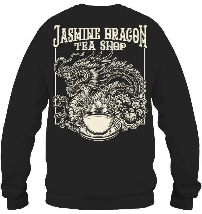 Jasmine Dragon Tea House Sweatshirt - ECOTR3933 (Black Shirt)