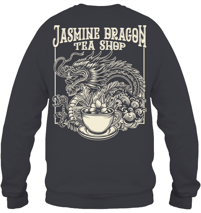 Jasmine Dragon Tea House Sweatshirt - ECOTR3933 (Black Shirt)