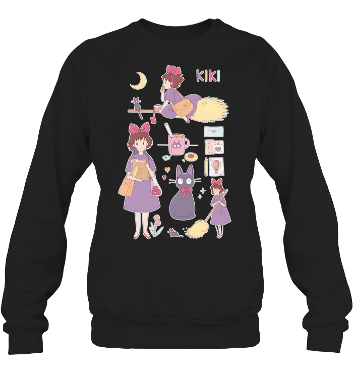 Kikis Delivery Service Jiji Shirt - ECOBT1411 (Black Shirt)