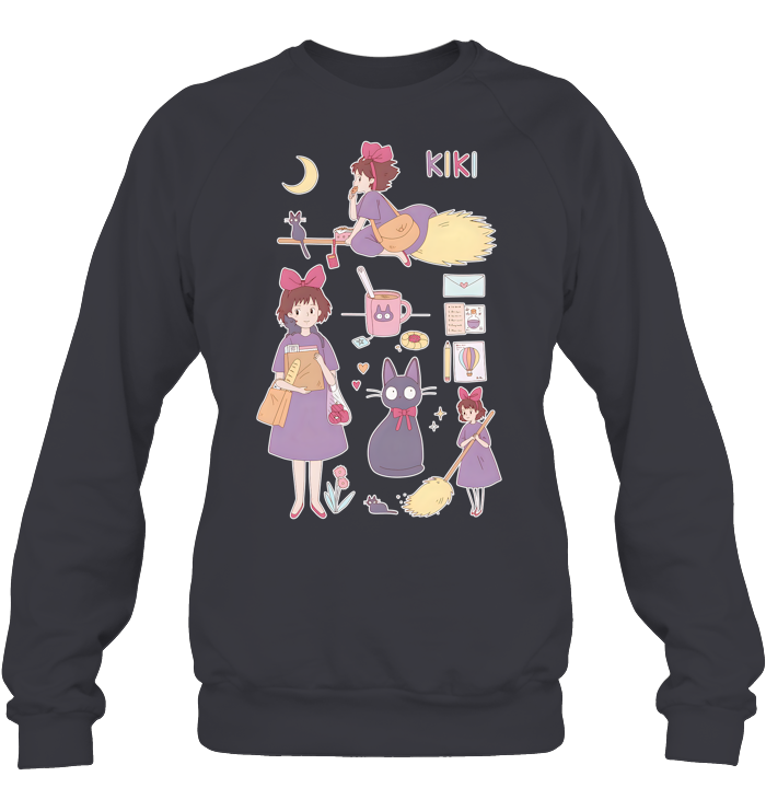 Kikis Delivery Service Jiji Shirt - ECOBT1411 (Black Shirt)