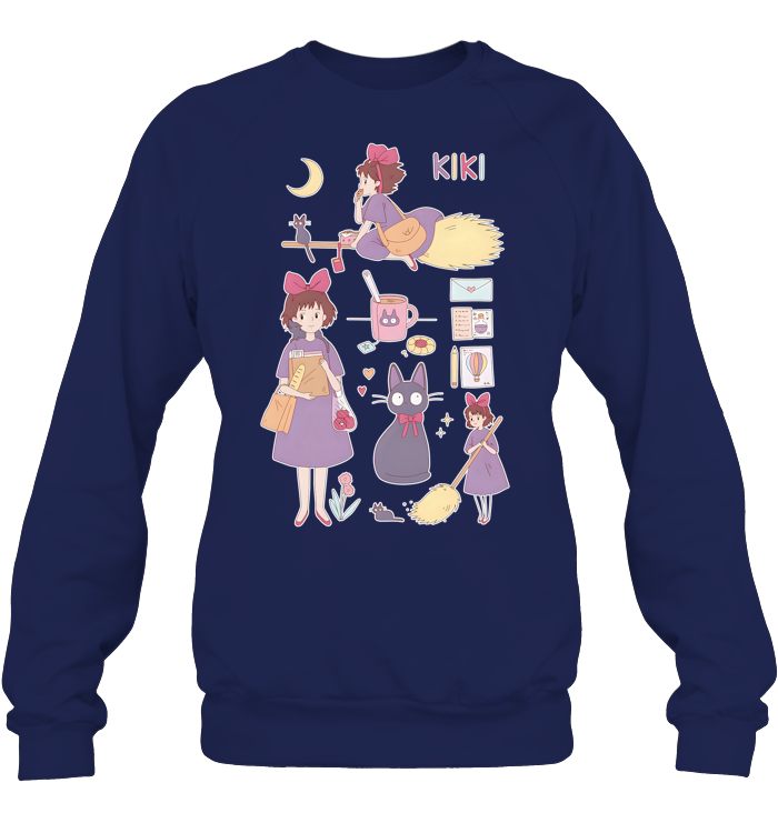 Kikis Delivery Service Jiji Shirt - ECOBT1411 (Black Shirt)