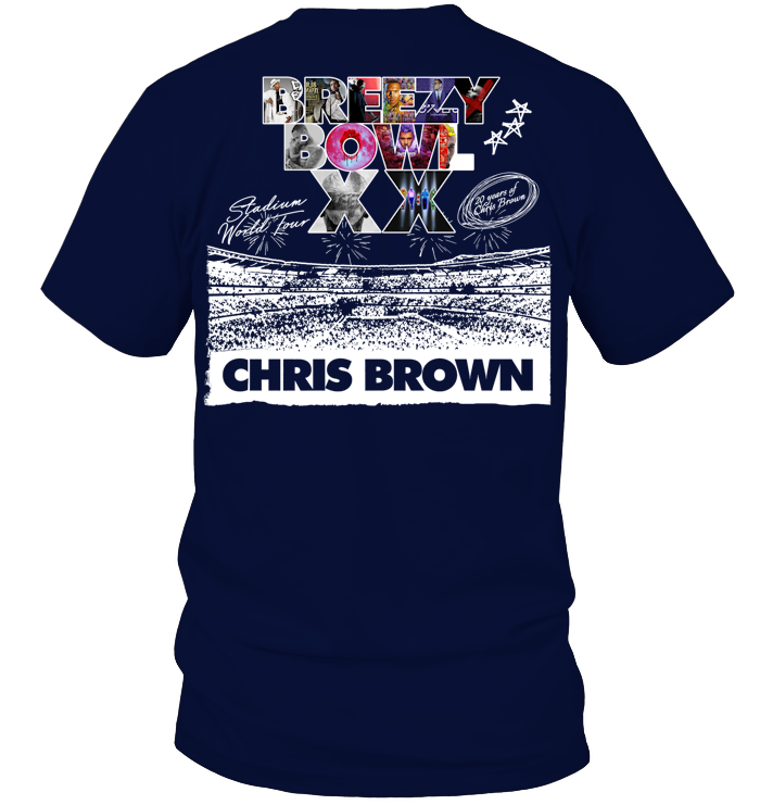 Chris Brown Tour Breezy Bowl XX Shirt - ECOTR4122 (Black Shirt)
