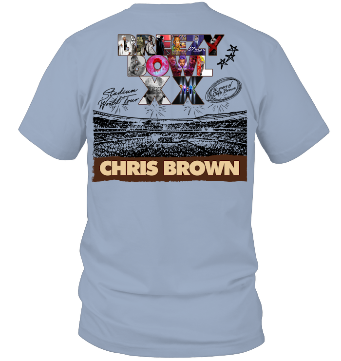 Chris Brown Tour Breezy Bowl XX Shirt - ECOTR4122 (White Shirt)