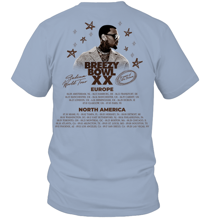 Chris Brown Merch 2025 Shirt - ECOBT1406 (Brown - White Shirt)