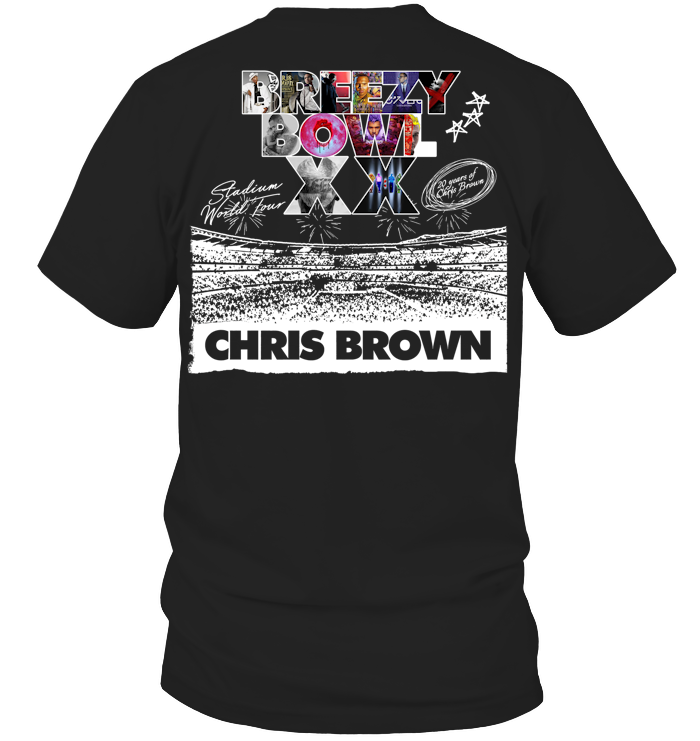 Chris Brown Tour Breezy Bowl XX Shirt - ECOTR4122 (Black Shirt)