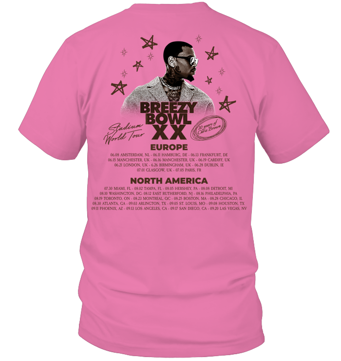 Chris Brown Merch 2025 Shirt - ECOBT1406 (Brown - White Shirt)