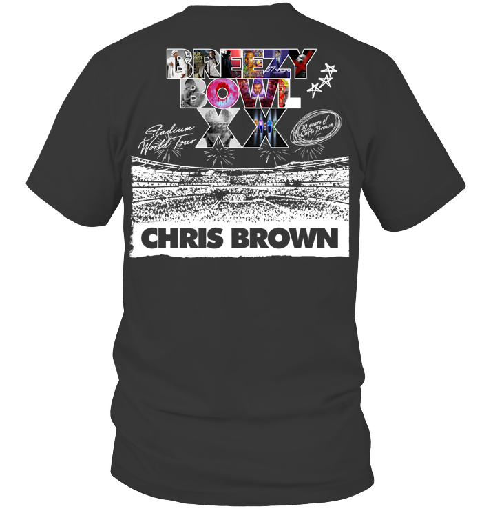 Chris Brown Tour Breezy Bowl XX Shirt - ECOTR4122 (Black Shirt)