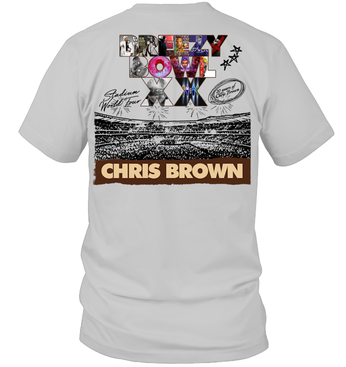 Chris Brown Tour Breezy Bowl XX Shirt - ECOTR4122 (White Shirt)