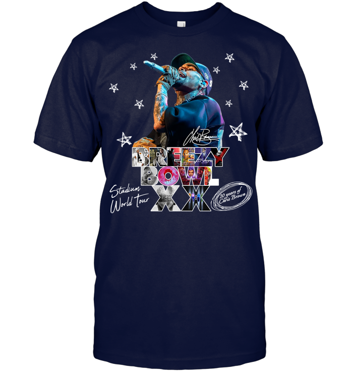 Chris Brown Tour Breezy Bowl XX Shirt - ECOTR4122 (Black Shirt)