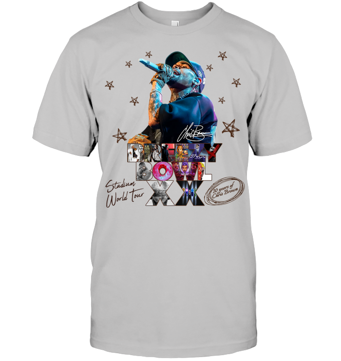 Chris Brown Tour Breezy Bowl XX Shirt - ECOTR4122 (White Shirt)