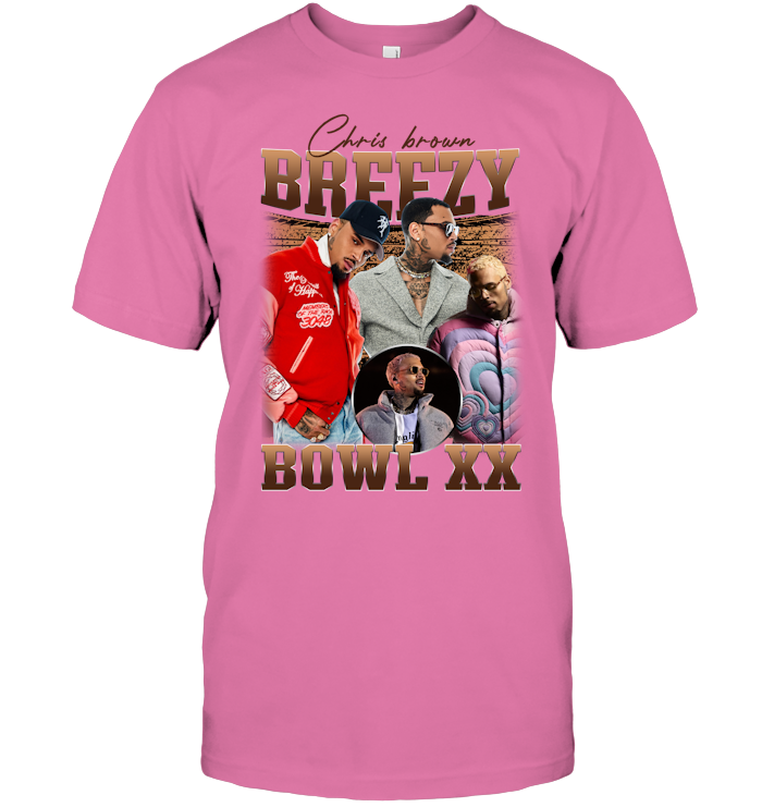 Chris Brown Breezy Bowl XX Tour T-Shirt - ECOBT1414 (White Shirt)
