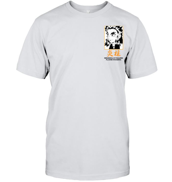 Demon Slayer Kyojuro Rengoku Unisex Tee - ECOBT1369 (White Shirt)