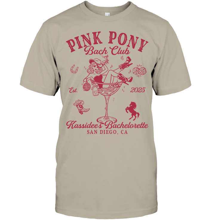Personalized Pink Pony Bach Club Shirt - #3654444918