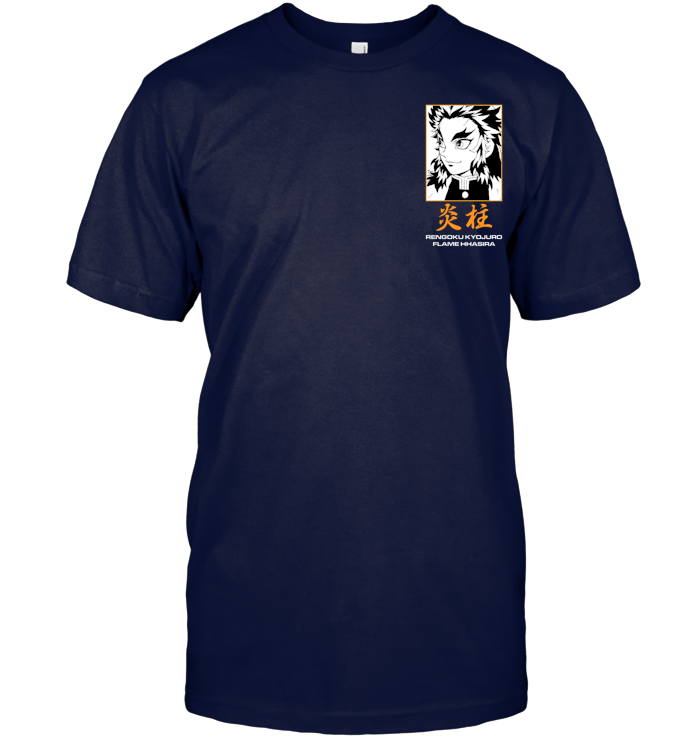 Demon Slayer Kyojuro Rengoku Unisex Tee - ECOBT1369 (Black Shirt)