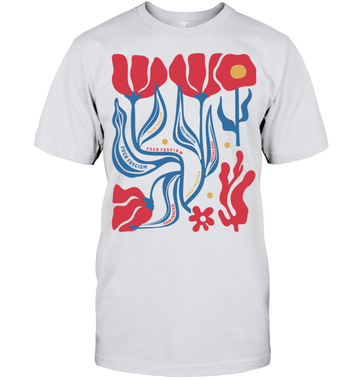 Subtle Anti Fascist FDT Mandala Political Tee - EVYTR3674 (white)