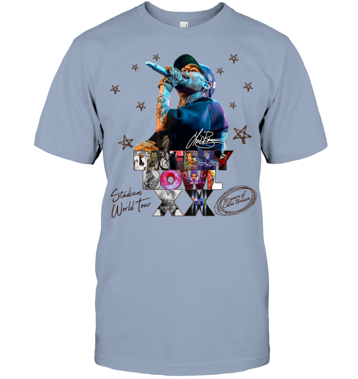 Chris Brown Tour Breezy Bowl XX Shirt - ECOTR4122 (White Shirt)
