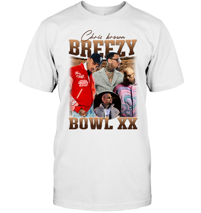 Chris Brown Breezy Bowl XX Tour T-Shirt - ECOBT1414 (White Shirt)