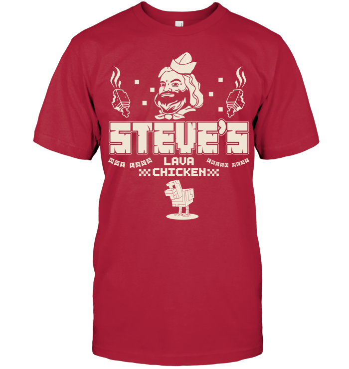 Steves Lava Chicken Restaurant Graphic Tee - ECOLD101 (Black Shirt)
