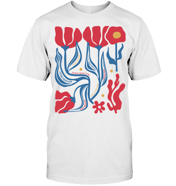 Subtle Anti Fascist FDT Mandala Political Tee - EVYTR3674 (white)