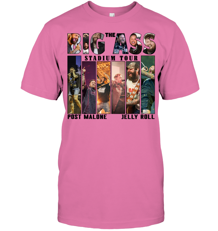 Post Malone Jelly Roll 2025 Tour Shirt, Big Ass Stadium Tour - ECOTR4193 (White Shirt)