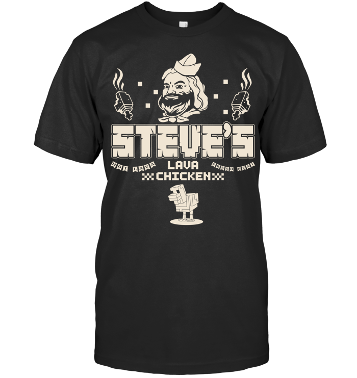 Steves Lava Chicken Restaurant Graphic Tee - ECOLD101 (Black Shirt)