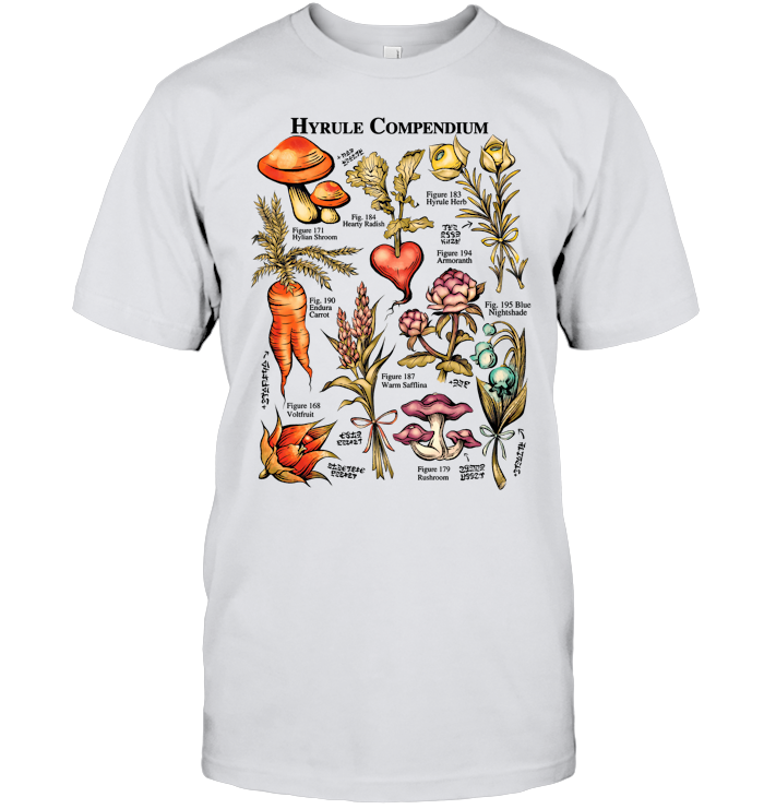 Hyrule Flora Shirt - EVYTR1535 (White Shirt)