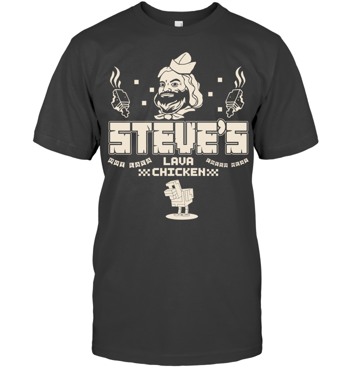 Steves Lava Chicken Restaurant Graphic Tee - ECOLD101 (Black Shirt)