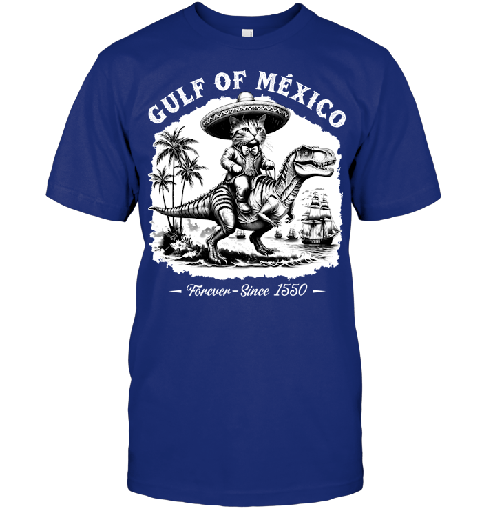 Gulf of Mexico Funny Pirate Cat Shirt - EVYBT1231 (Black Shirt)