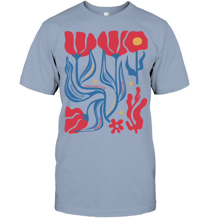 Subtle Anti Fascist FDT Mandala Political Tee - EVYTR3674 (white)