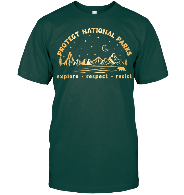 Protect National Parks Shirt - ECOTR3893 (Black Shirt)