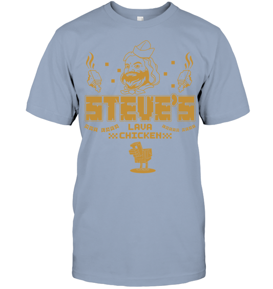 Steves Lava Chicken Restaurant Graphic Tee - ECOLD101 (White Shirt)