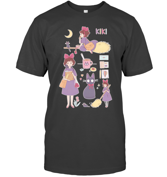 Kikis Delivery Service Jiji Shirt - ECOBT1411 (Black Shirt)
