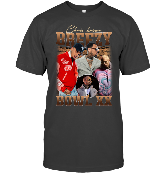 Chris Brown Breezy Bowl XX Tour T-Shirt - ECOBT1414 (Black Shirt)