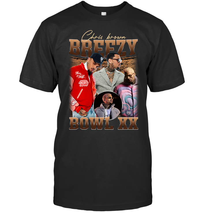Chris Brown Breezy Bowl XX Tour T-Shirt - ECOBT1414 (Black Shirt)