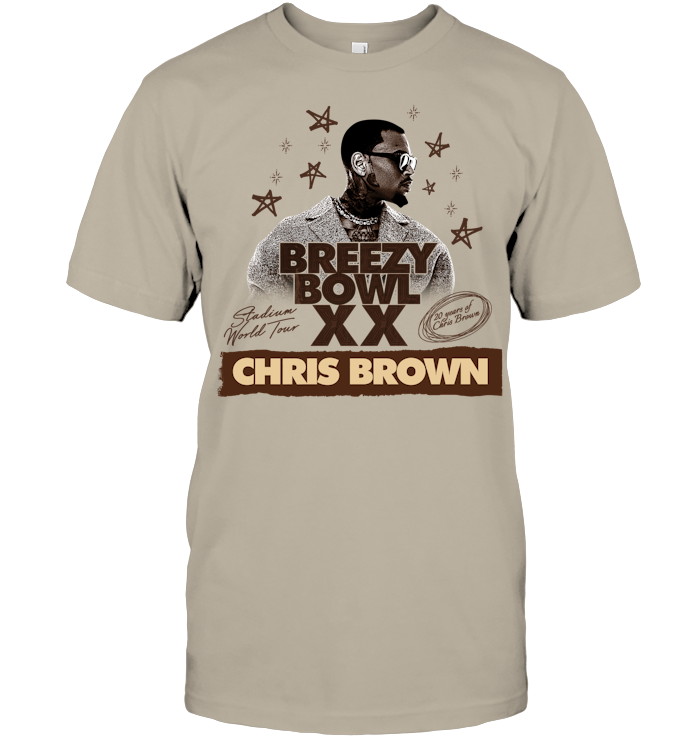 Chris Brown Merch 2025 Shirt - ECOBT1406 (Brown - White Shirt)