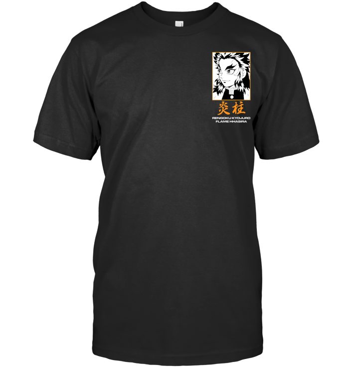 Demon Slayer Kyojuro Rengoku Unisex Tee - ECOBT1369 (Black Shirt)