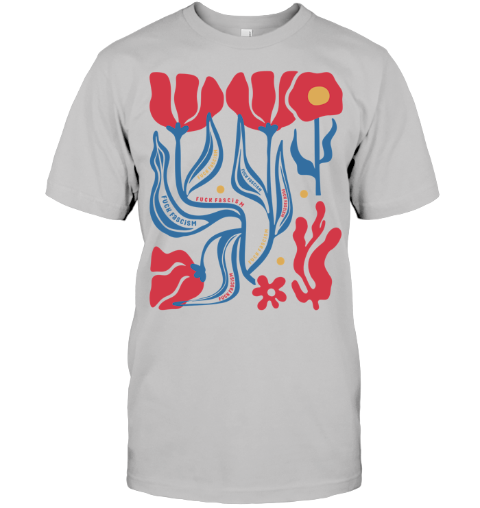 Subtle Anti Fascist FDT Mandala Political Tee - EVYTR3674 (white)