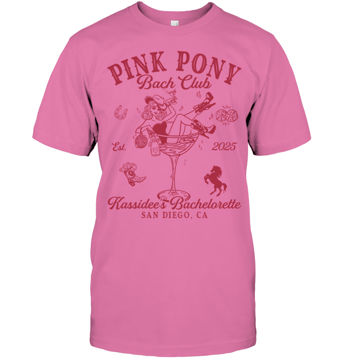 Personalized Pink Pony Bach Club Shirt - #3654444918