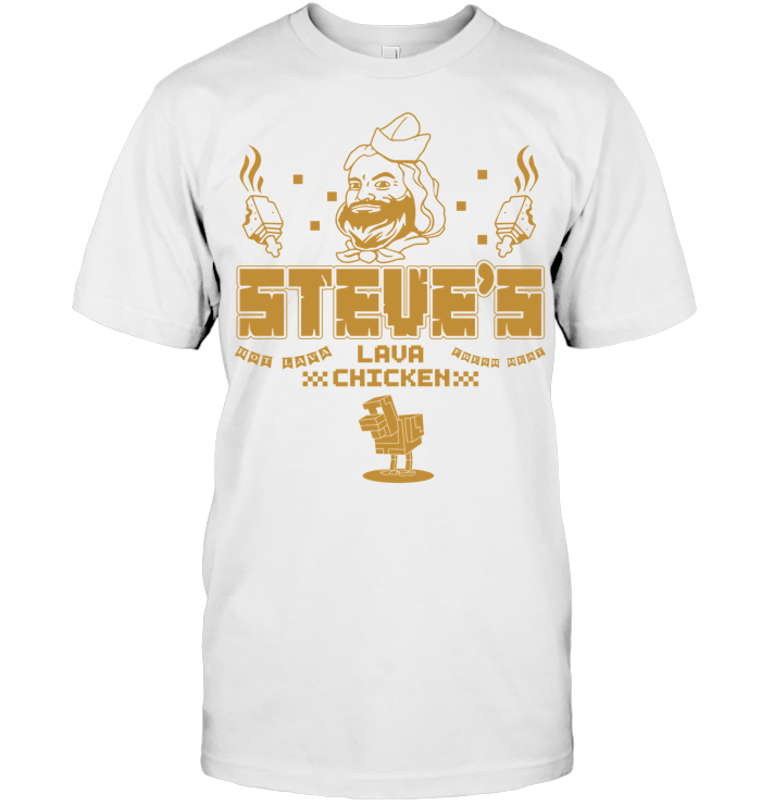 Steves Lava Chicken Restaurant Graphic Tee - ECOLD101 (White Shirt)