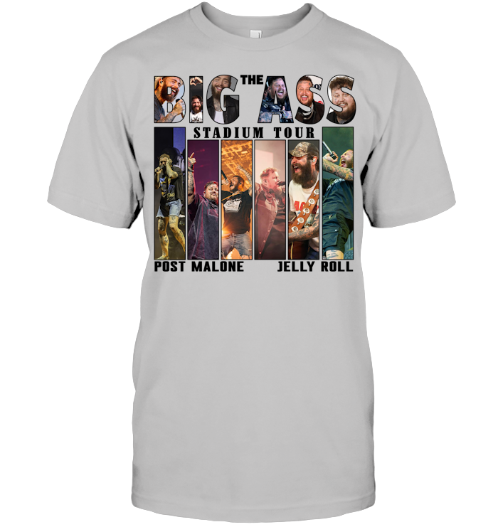 Post Malone Jelly Roll 2025 Tour Shirt, Big Ass Stadium Tour - ECOTR4193 (White Shirt)