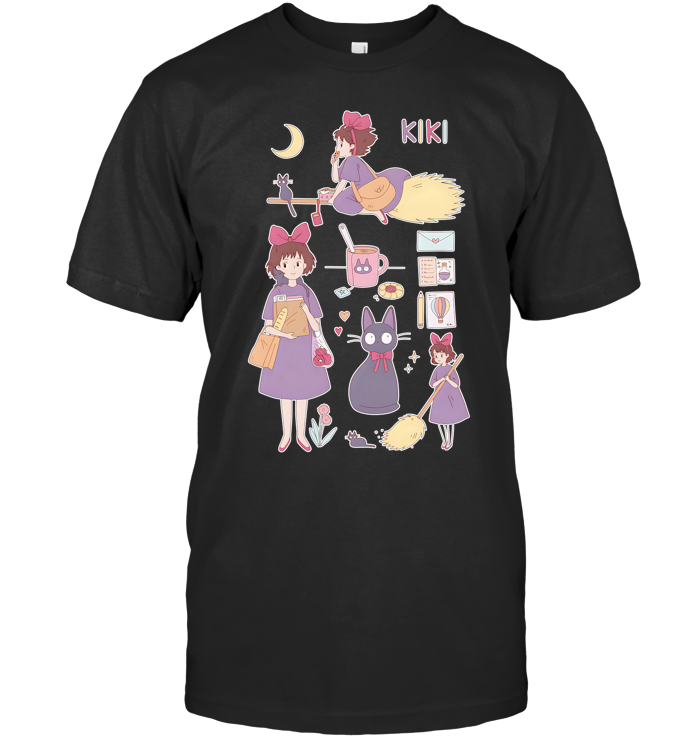 Kikis Delivery Service Jiji Shirt - ECOBT1411 (Black Shirt)