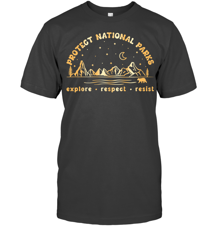 Protect National Parks Shirt - ECOTR3893 (Black Shirt)