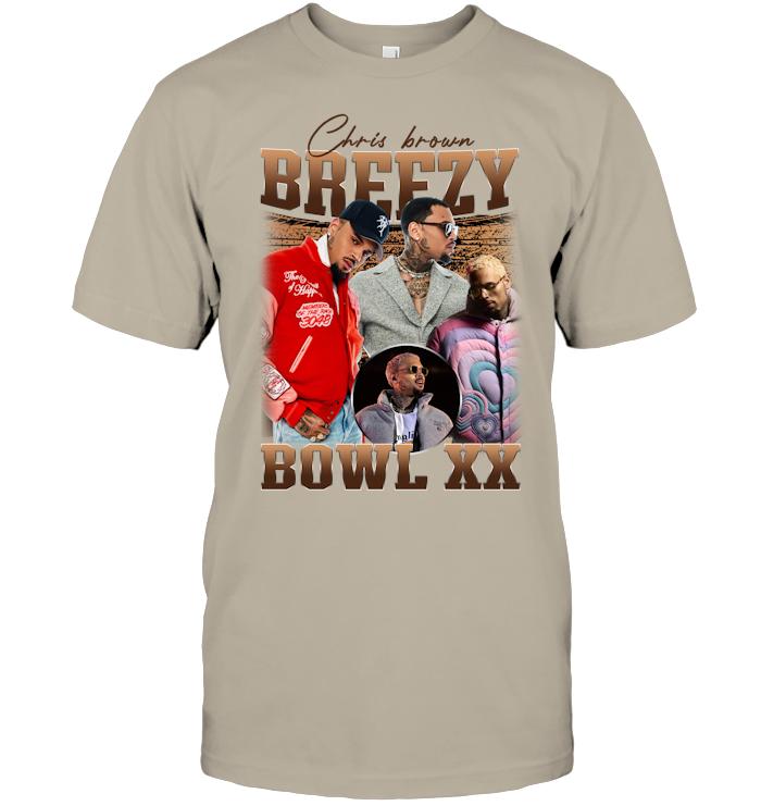 Chris Brown Breezy Bowl XX Tour T-Shirt - ECOBT1414 (White Shirt)