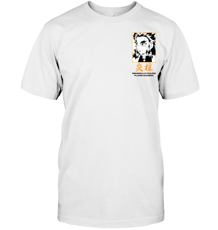 Demon Slayer Kyojuro Rengoku Unisex Tee - ECOBT1369 (White Shirt)