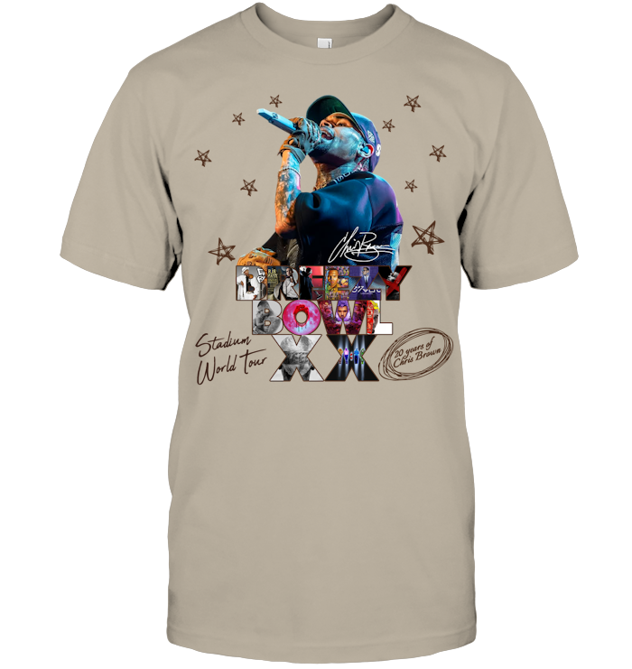 Chris Brown Tour Breezy Bowl XX Shirt - ECOTR4122 (White Shirt)