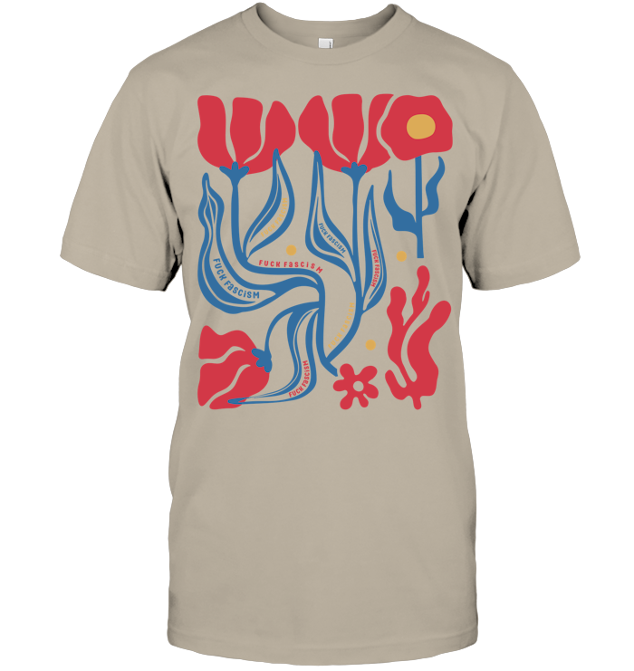 Subtle Anti Fascist FDT Mandala Political Tee - EVYTR3674 (white)